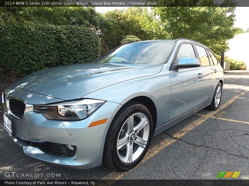 Liquid Blue Metallic / Venetian Beige 2014 BMW 3 Series 328i xDrive Sports Wagon