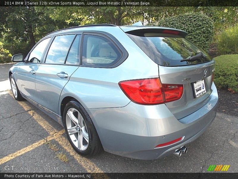 Liquid Blue Metallic / Venetian Beige 2014 BMW 3 Series 328i xDrive Sports Wagon
