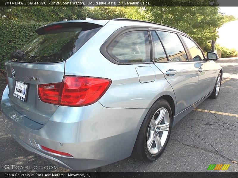 Liquid Blue Metallic / Venetian Beige 2014 BMW 3 Series 328i xDrive Sports Wagon