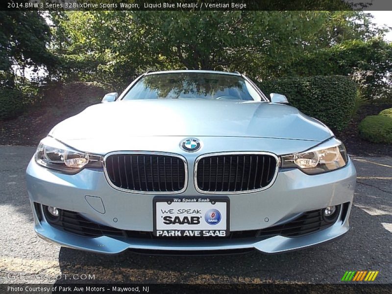 Liquid Blue Metallic / Venetian Beige 2014 BMW 3 Series 328i xDrive Sports Wagon