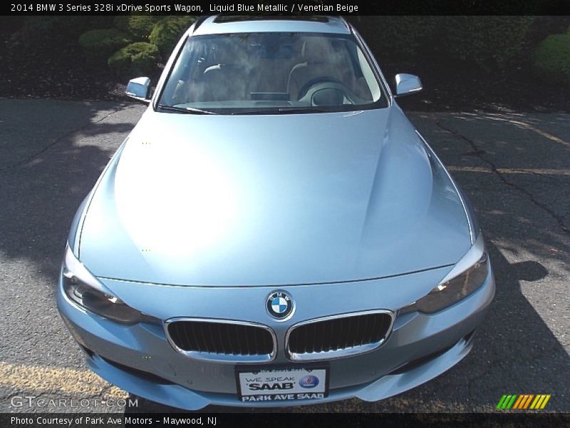 Liquid Blue Metallic / Venetian Beige 2014 BMW 3 Series 328i xDrive Sports Wagon