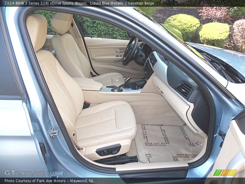 Liquid Blue Metallic / Venetian Beige 2014 BMW 3 Series 328i xDrive Sports Wagon