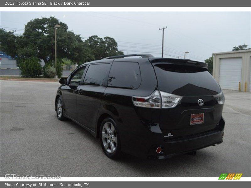 Black / Dark Charcoal 2012 Toyota Sienna SE