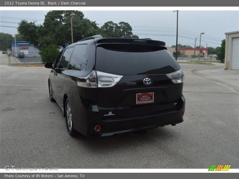 Black / Dark Charcoal 2012 Toyota Sienna SE