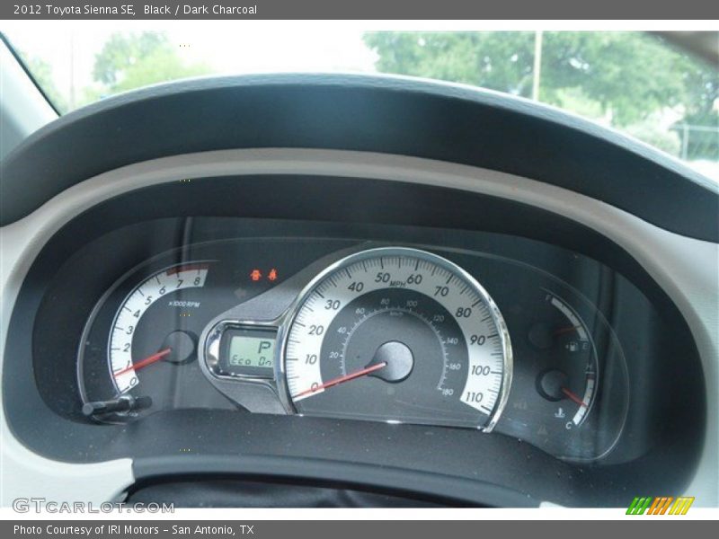 Black / Dark Charcoal 2012 Toyota Sienna SE
