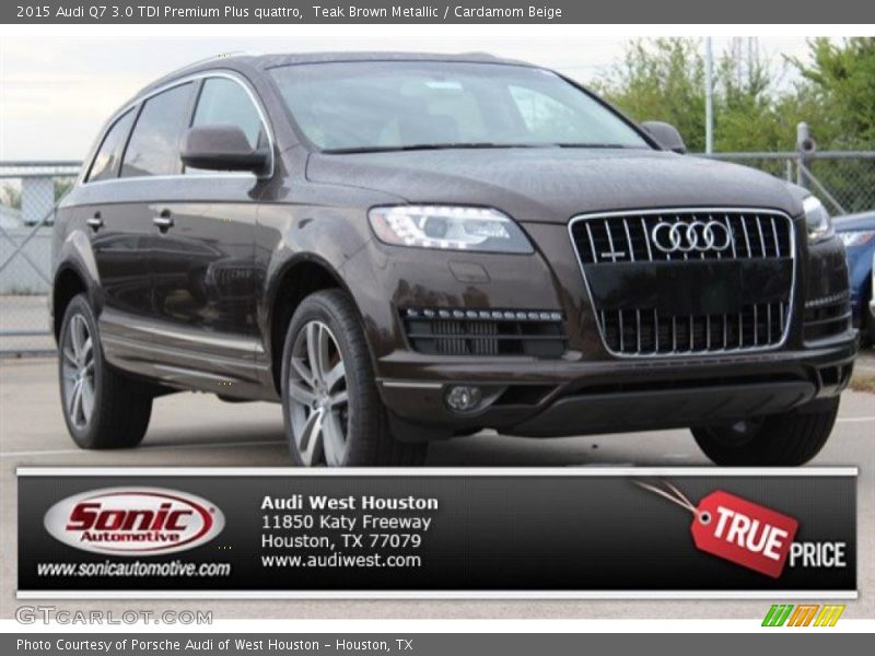 Teak Brown Metallic / Cardamom Beige 2015 Audi Q7 3.0 TDI Premium Plus quattro
