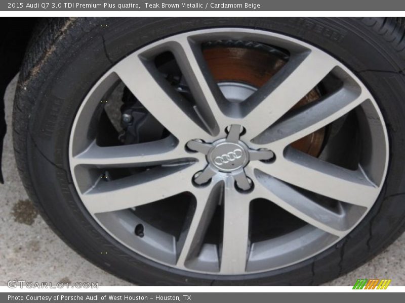Teak Brown Metallic / Cardamom Beige 2015 Audi Q7 3.0 TDI Premium Plus quattro