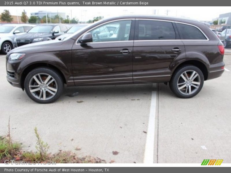 Teak Brown Metallic / Cardamom Beige 2015 Audi Q7 3.0 TDI Premium Plus quattro