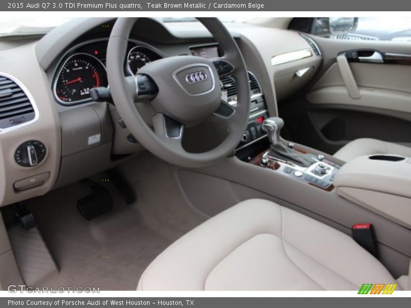 Teak Brown Metallic / Cardamom Beige 2015 Audi Q7 3.0 TDI Premium Plus quattro
