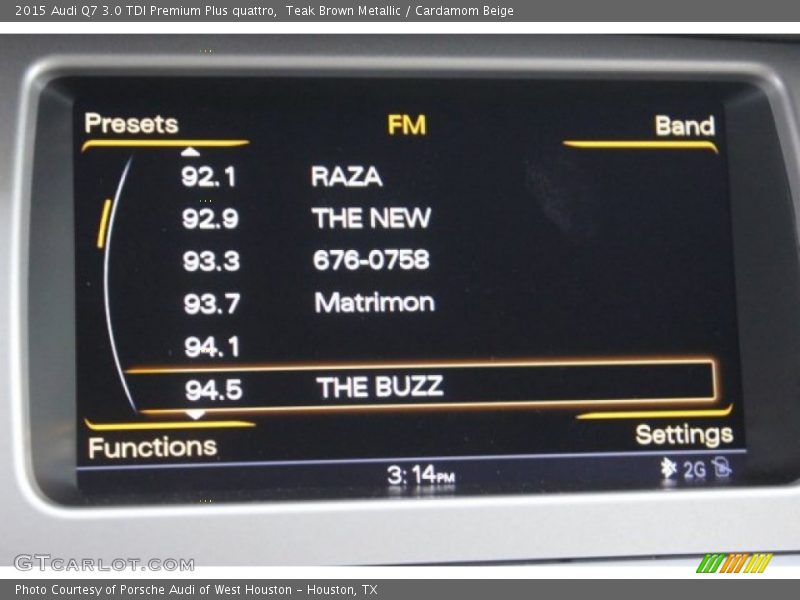 Teak Brown Metallic / Cardamom Beige 2015 Audi Q7 3.0 TDI Premium Plus quattro