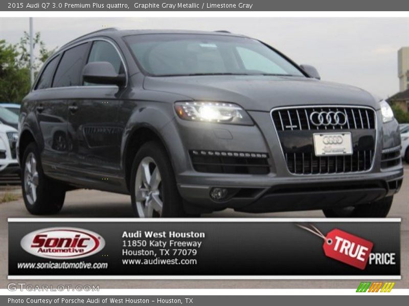 Graphite Gray Metallic / Limestone Gray 2015 Audi Q7 3.0 Premium Plus quattro