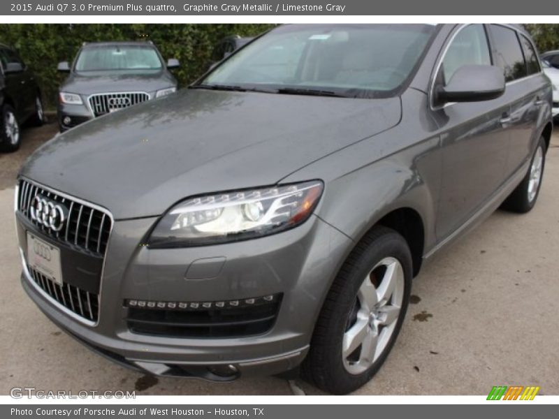 Graphite Gray Metallic / Limestone Gray 2015 Audi Q7 3.0 Premium Plus quattro