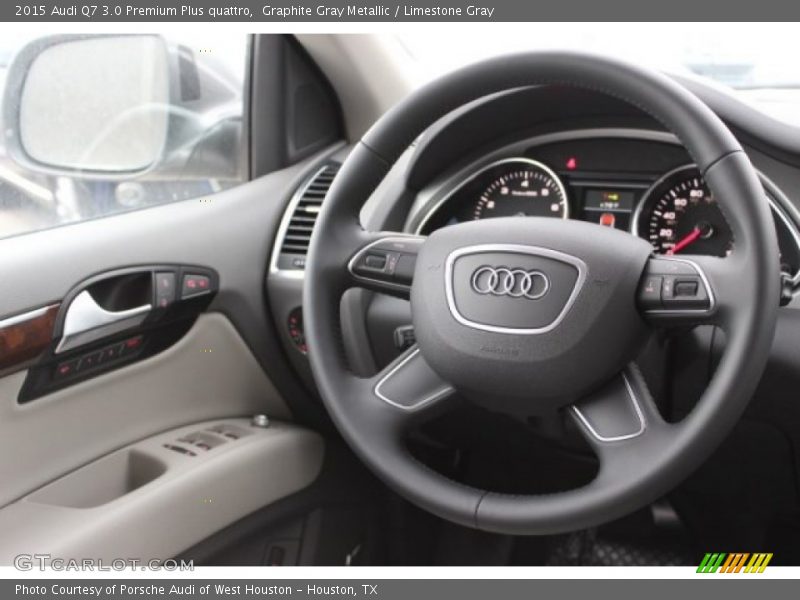 Graphite Gray Metallic / Limestone Gray 2015 Audi Q7 3.0 Premium Plus quattro