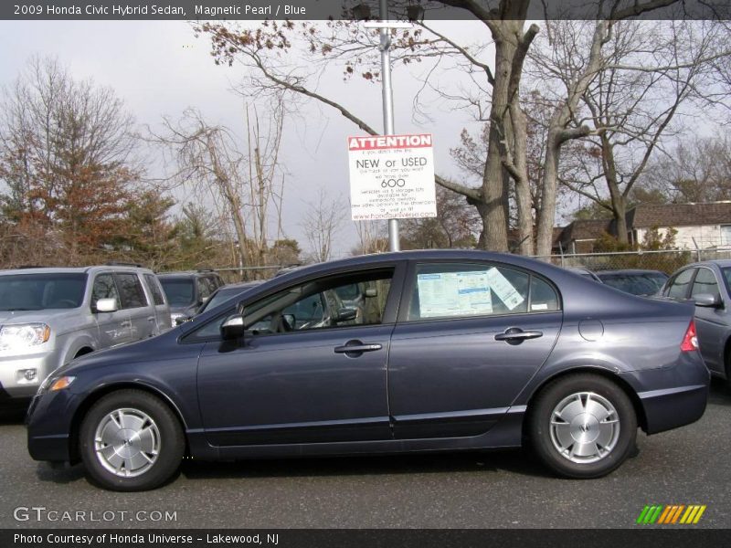 Magnetic Pearl / Blue 2009 Honda Civic Hybrid Sedan