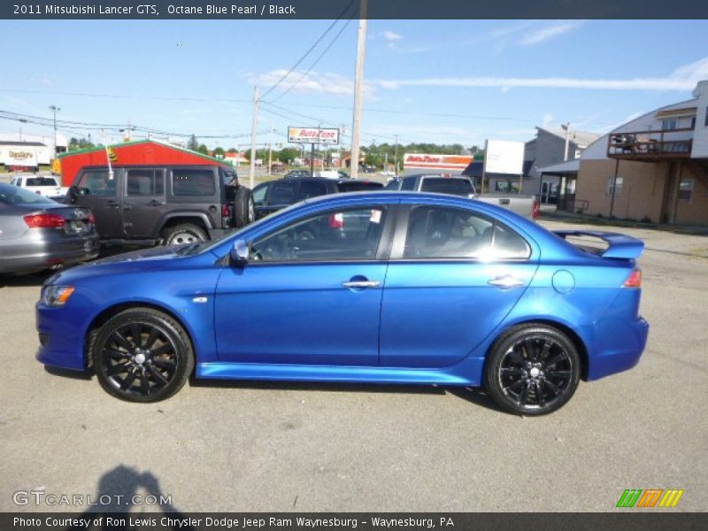 Octane Blue Pearl / Black 2011 Mitsubishi Lancer GTS