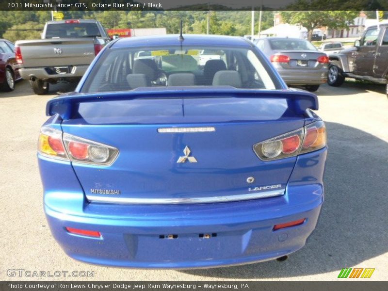 Octane Blue Pearl / Black 2011 Mitsubishi Lancer GTS