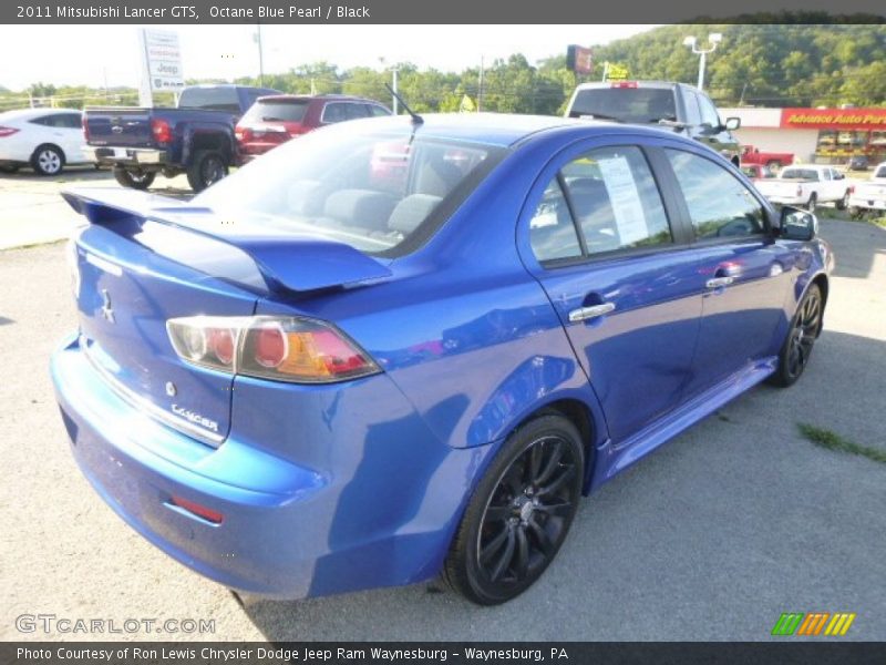 Octane Blue Pearl / Black 2011 Mitsubishi Lancer GTS