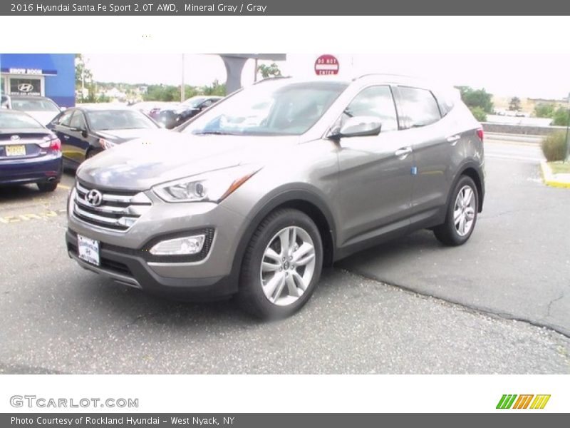 Mineral Gray / Gray 2016 Hyundai Santa Fe Sport 2.0T AWD