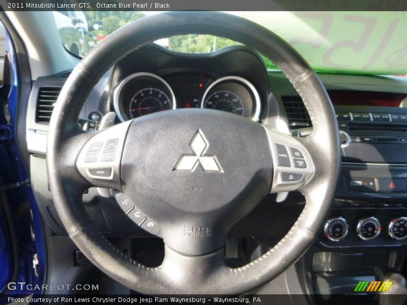 Octane Blue Pearl / Black 2011 Mitsubishi Lancer GTS