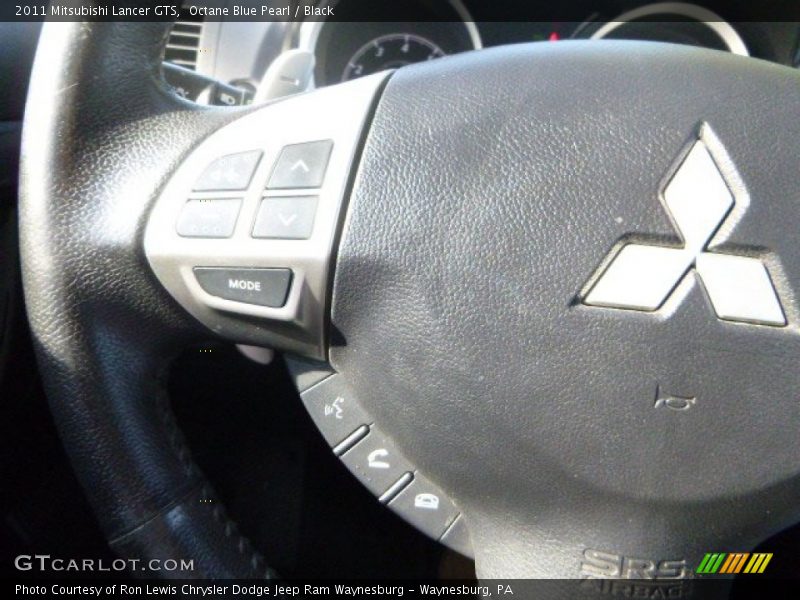 Octane Blue Pearl / Black 2011 Mitsubishi Lancer GTS