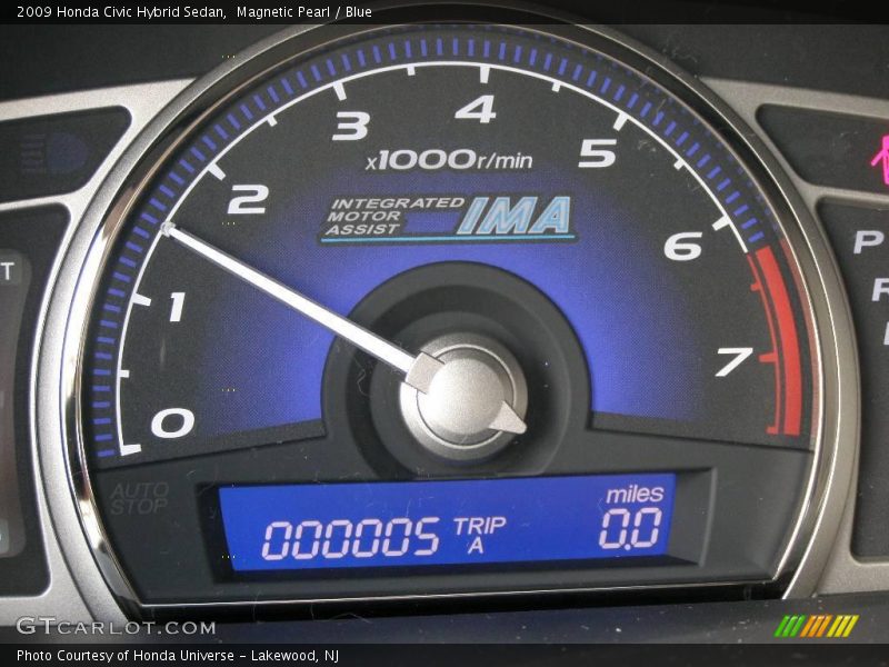 Magnetic Pearl / Blue 2009 Honda Civic Hybrid Sedan