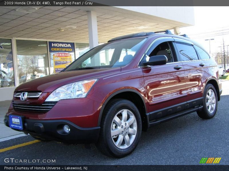Tango Red Pearl / Gray 2009 Honda CR-V EX 4WD
