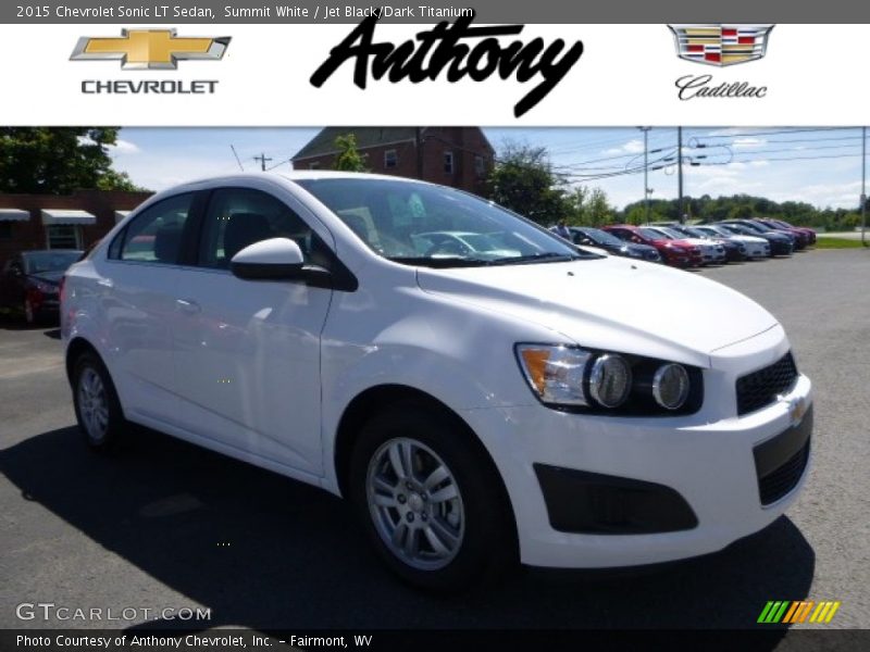 Summit White / Jet Black/Dark Titanium 2015 Chevrolet Sonic LT Sedan