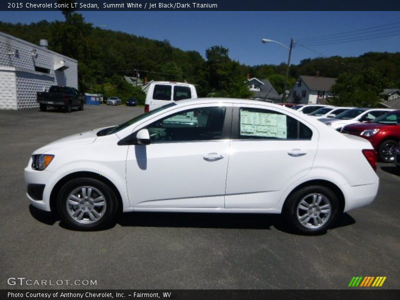 Summit White / Jet Black/Dark Titanium 2015 Chevrolet Sonic LT Sedan