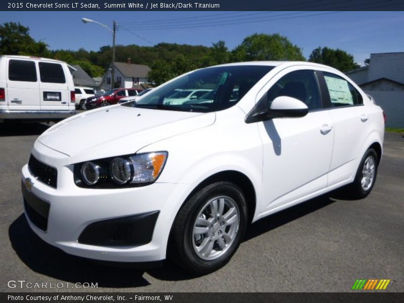 Summit White / Jet Black/Dark Titanium 2015 Chevrolet Sonic LT Sedan