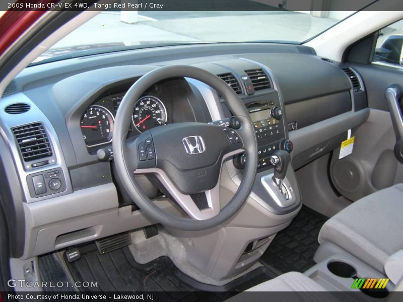 Tango Red Pearl / Gray 2009 Honda CR-V EX 4WD