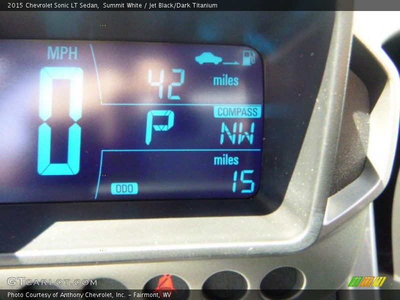 Summit White / Jet Black/Dark Titanium 2015 Chevrolet Sonic LT Sedan