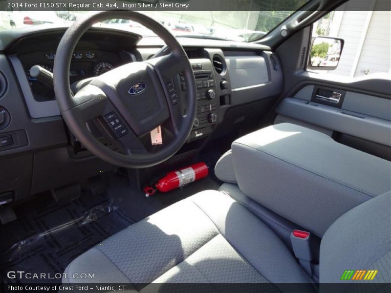  2014 F150 STX Regular Cab 4x4 Steel Grey Interior