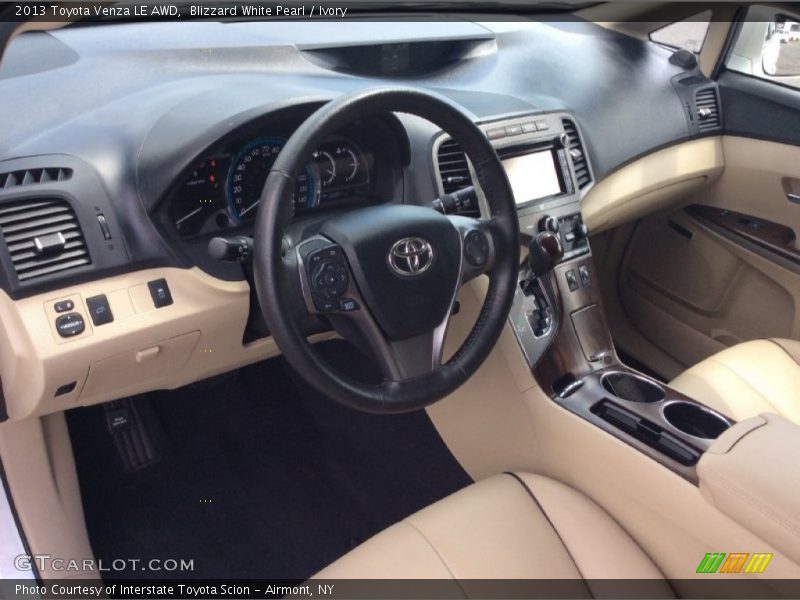 Blizzard White Pearl / Ivory 2013 Toyota Venza LE AWD