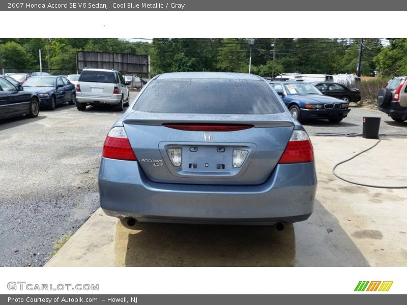 Cool Blue Metallic / Gray 2007 Honda Accord SE V6 Sedan