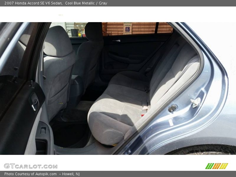 Cool Blue Metallic / Gray 2007 Honda Accord SE V6 Sedan