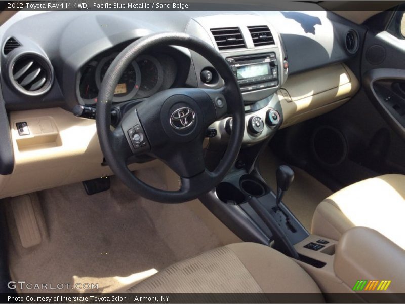 Pacific Blue Metallic / Sand Beige 2012 Toyota RAV4 I4 4WD