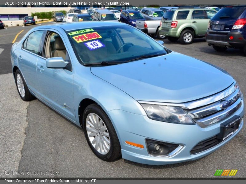 Light Ice Blue Metallic / Medium Light Stone 2010 Ford Fusion Hybrid