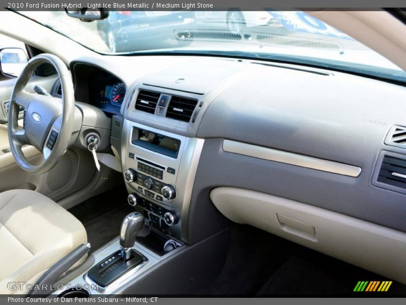 Light Ice Blue Metallic / Medium Light Stone 2010 Ford Fusion Hybrid