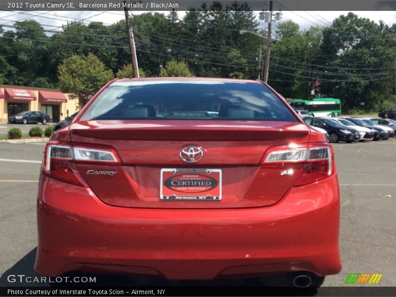 Barcelona Red Metallic / Black/Ash 2012 Toyota Camry SE