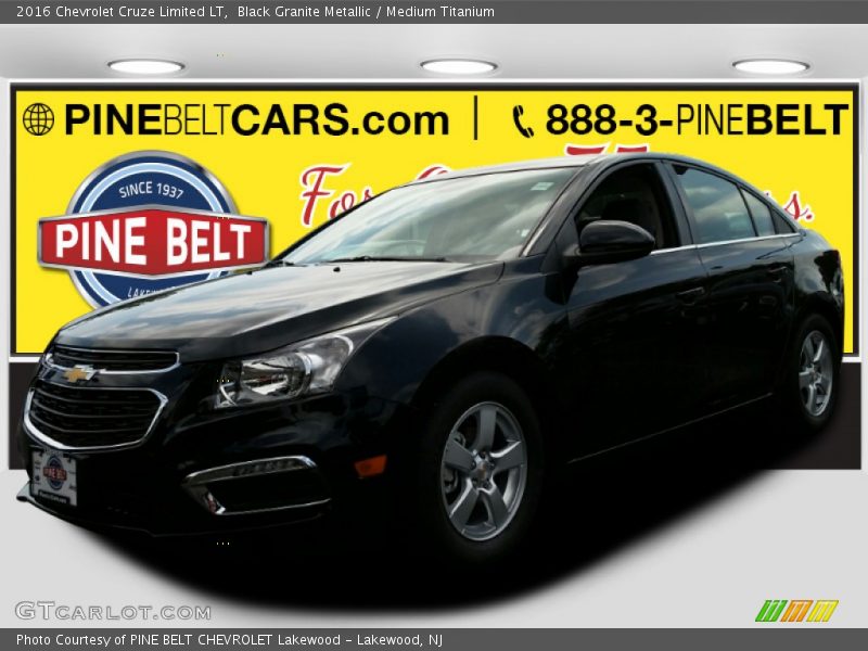 Black Granite Metallic / Medium Titanium 2016 Chevrolet Cruze Limited LT