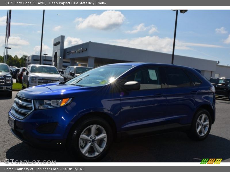 Deep Impact Blue Metallic / Ebony 2015 Ford Edge SE AWD