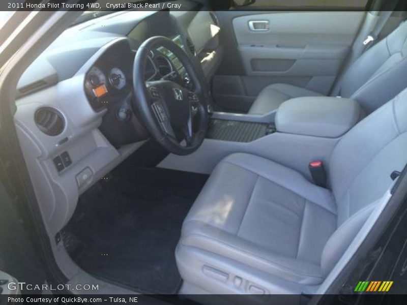 Crystal Black Pearl / Gray 2011 Honda Pilot Touring 4WD
