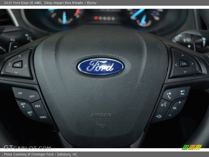 Deep Impact Blue Metallic / Ebony 2015 Ford Edge SE AWD