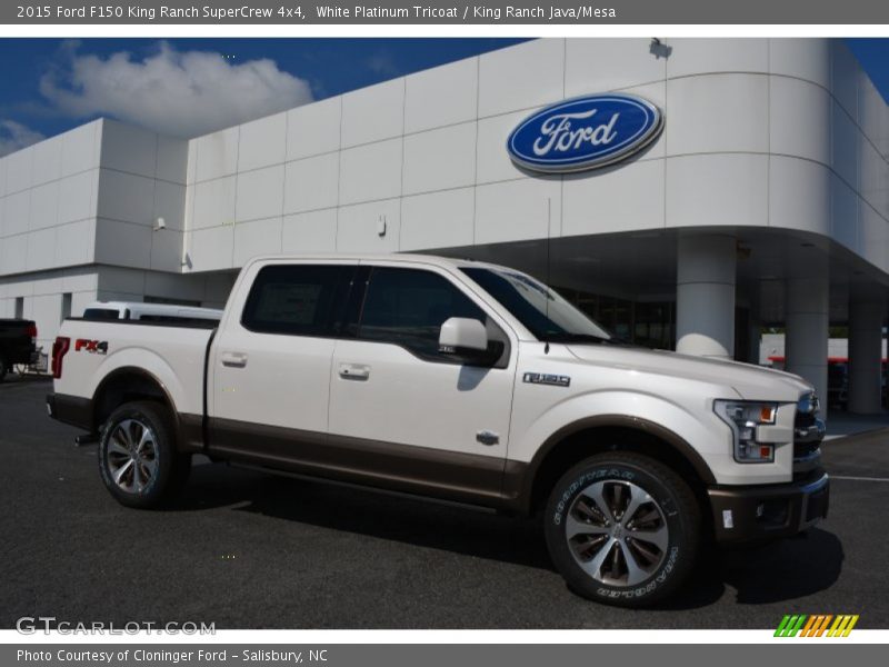 White Platinum Tricoat / King Ranch Java/Mesa 2015 Ford F150 King Ranch SuperCrew 4x4