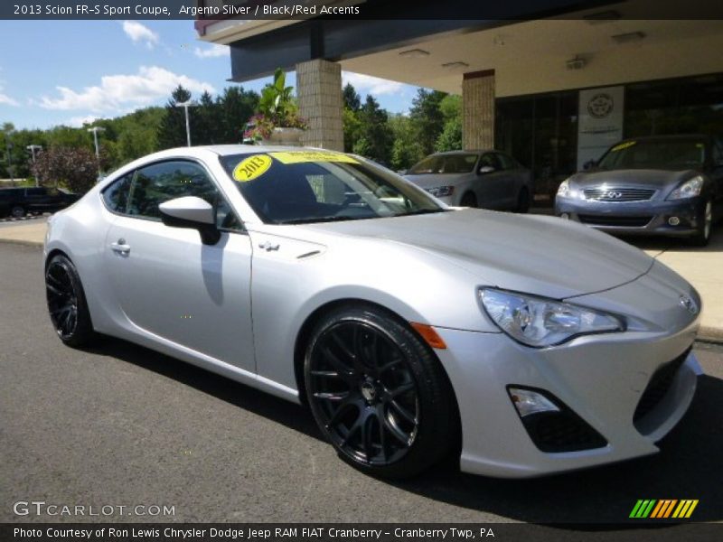 Argento Silver / Black/Red Accents 2013 Scion FR-S Sport Coupe