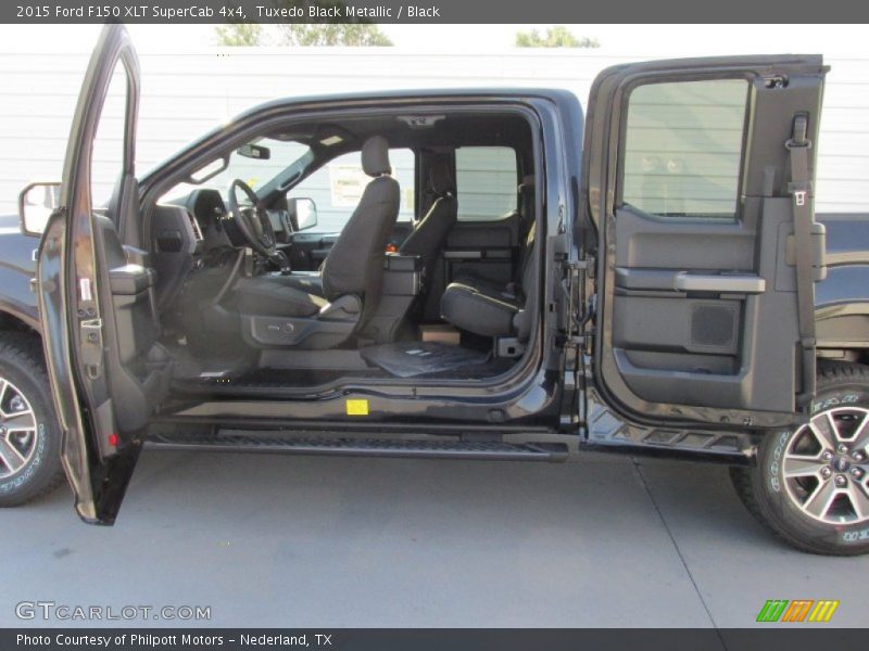 Tuxedo Black Metallic / Black 2015 Ford F150 XLT SuperCab 4x4