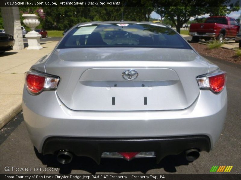 Argento Silver / Black/Red Accents 2013 Scion FR-S Sport Coupe