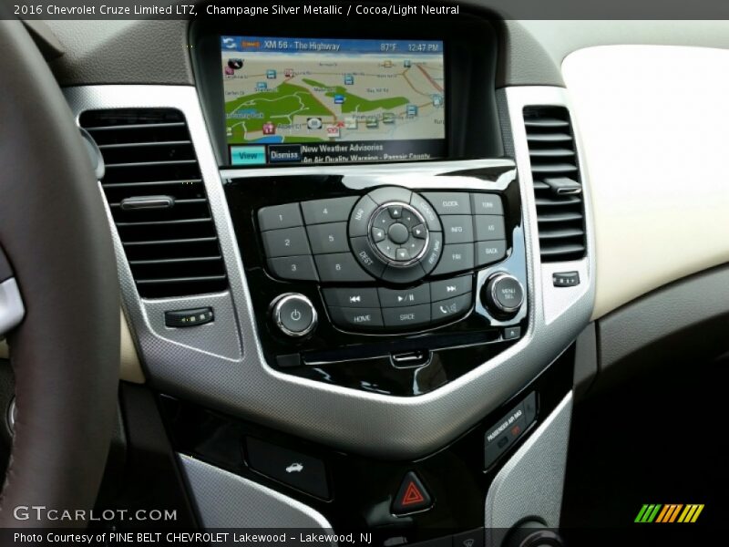 Champagne Silver Metallic / Cocoa/Light Neutral 2016 Chevrolet Cruze Limited LTZ