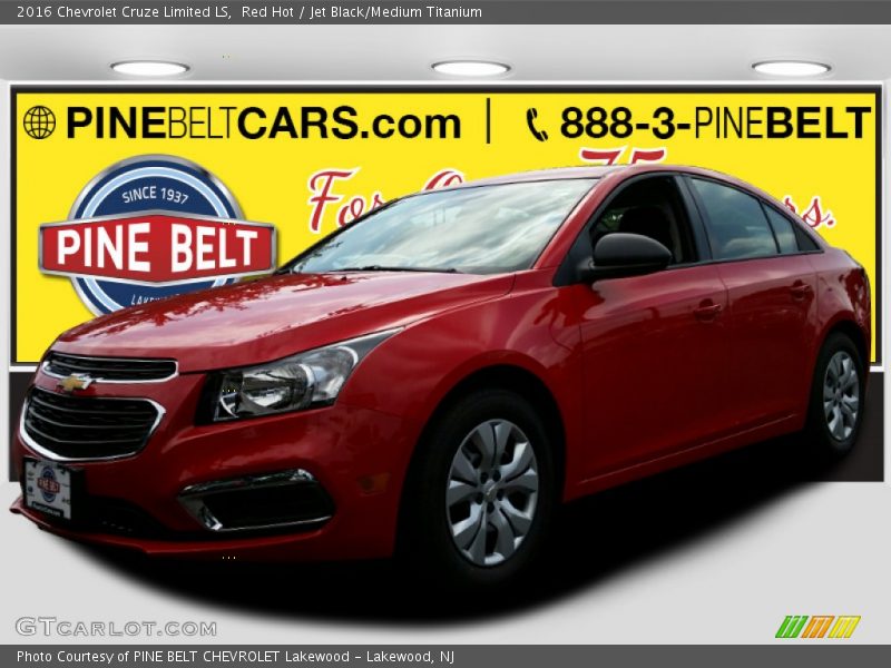 Red Hot / Jet Black/Medium Titanium 2016 Chevrolet Cruze Limited LS