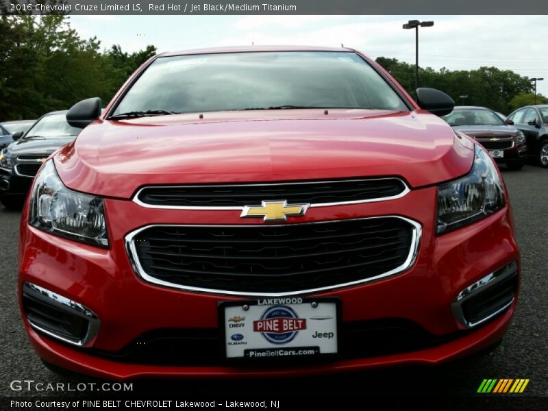 Red Hot / Jet Black/Medium Titanium 2016 Chevrolet Cruze Limited LS